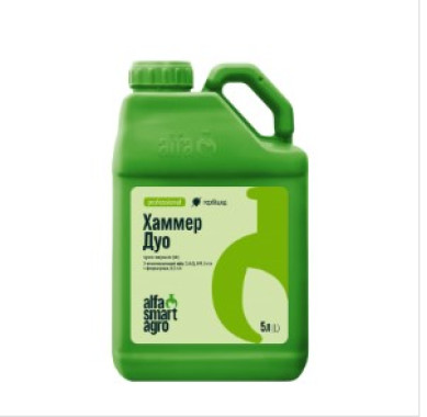 Двокомпонентний системний гербіцид з розширеним спектром дії ALFA Smart Agro Хаммер Дуо, СЕ 5 л
