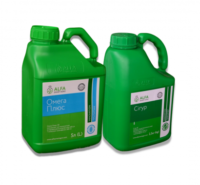 Трикомпонентний післясходовий гербіцид ALFA Smart Agro Сігур ВГ 2,5 кг + ПАР Омега 5 л