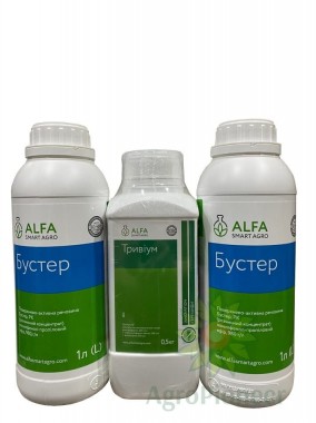 Системний гербіцид для кукурудзи ALFA Smart Agro Тривіум ВГ 0,5 кг + ПАР Бустер 2 л